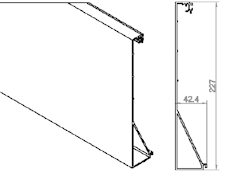 Forra - tampa  Aluminio p/ calha 14369