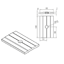 Suporte de Drenagem p/calha Pro14366